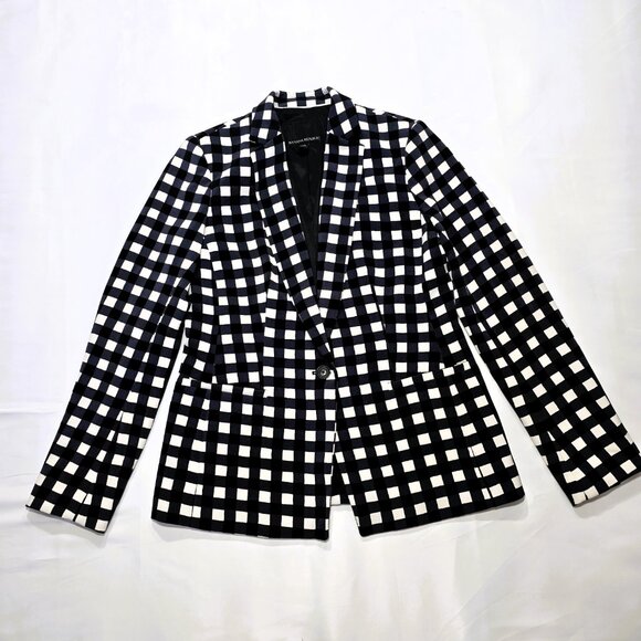 Banana Republic Women’s Gingham Blazer Size 4 Check Print Jacket Work Casual - Picture 9 of 16